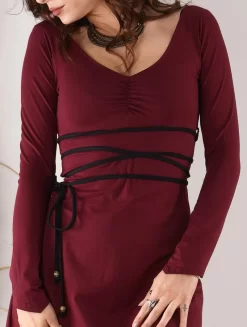 Robe "Mystic", Bordeaux -Boutique De Jupes robe mystic bordeaux p image 328469 grande