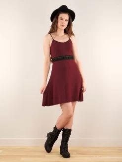 Robe Patineuse Avec Crochet "Düune", Bordeaux -Boutique De Jupes robe patineuse avec crochet duune bordeaux p image 347998 grande