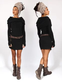 Robe Pull "Chryzalide", Noir 10 Robe Pull "Chryzalide", Noir -Boutique De Jupes robe pull chryzalide noir p image 347168 grande