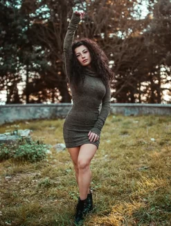 Robe Pull "Chryzalide", Vert Kaki -Boutique De Jupes robe pull chryzalide vert kaki p image 326852 grande