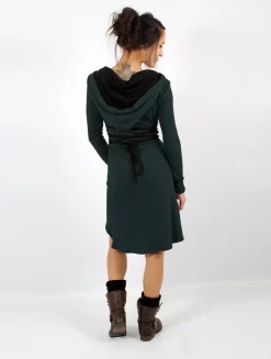 Robe Pull "Käliskä", Bleu Pétrole Et Noir -Boutique De Jupes robe pull kaliska bleu petrole et noir p image 324538 grande