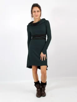 Robe Pull "Käliskä", Bleu Pétrole Et Noir -Boutique De Jupes robe pull kaliska bleu petrole et noir p image 324539 grande