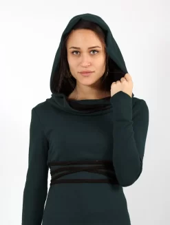 Robe Pull "Käliskä", Bleu Pétrole Et Noir -Boutique De Jupes robe pull kaliska bleu petrole et noir p image 324542 grande