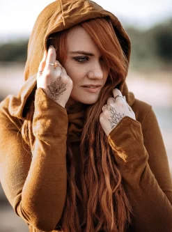 Robe Pull "Käliskä", Rouille Et Noir -Boutique De Jupes robe pull kaliska rouille et noir p image 343990 grande