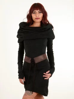 Robe Pull "Mantra", Noir -Boutique De Jupes robe pull mantra noir p image 338732 grande