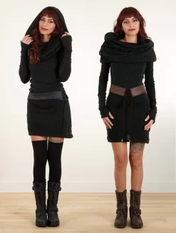 Robe Pull "Mantra", Noir -Boutique De Jupes robe pull mantra noir p image 339897 grande