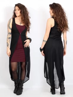 Robe Sans Manches Courte Devant Et Longue Derrière "Marrakech", Bordeaux Et Noir 8 Robe Sans Manches Courte Devant Et Longue Derrière "Marrakech", Bordeaux Et Noir -Boutique De Jupes robe sans manches courte devant et longue derriere marrakech bordeaux et noir p image 337701 grande