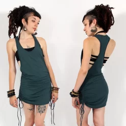 Robe Sans Manches Dos Nageur "Ubud", Bleu Pétrole -Boutique De Jupes robe sans manches dos nageur ubud bleu petrole p image 340494 grande