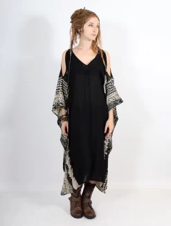 Robe "Shoulder Anacongo", Noir