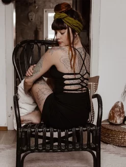 Robe Courte Dos Nu "Sunee", Noir