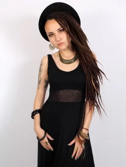 Robe Courte Sans Manches "Wakäa", Noir 7 Robe Courte Sans Manches "Wakäa", Noir -Boutique De Jupes robe wakaa noir p image 338139 grande