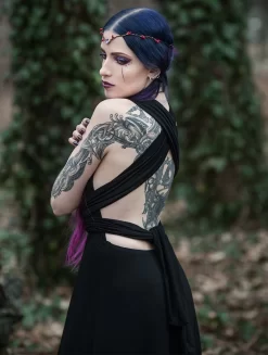 Robe Longue Infinity "Wakiza", Noir -Boutique De Jupes robe wakiza noir p image 329720 grande