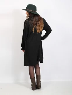 Tunique Pull Asymétrique "Khadijah", Noir -Boutique De Jupes tunique pull asymetrique khadijah noir p image 323700 grande